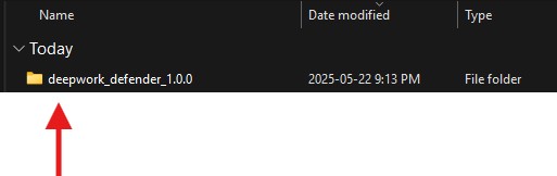 deepwork_defender_1.0.0 folder